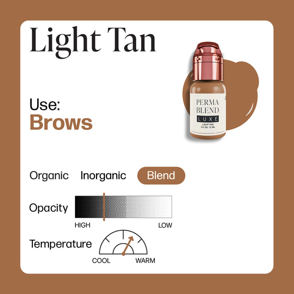 perma blend luxe light tan wenkbrauw pmu pigment